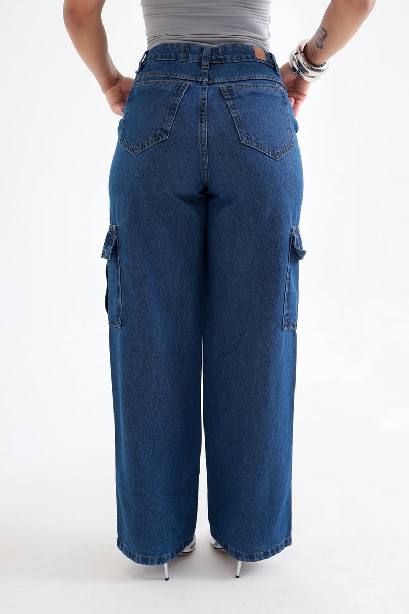 Calça Cargo Jeans