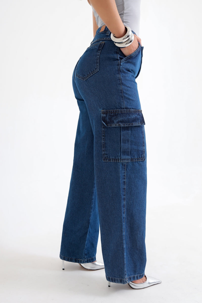 Calça Cargo Jeans