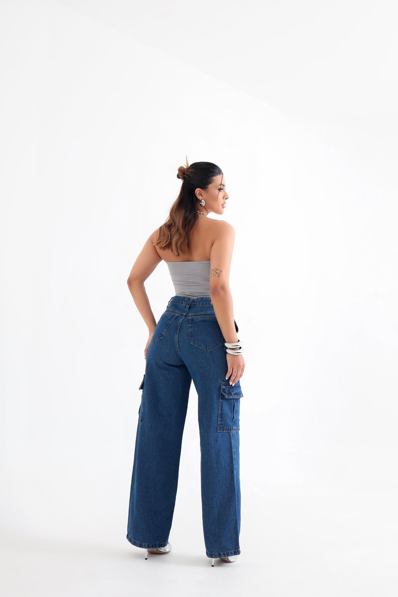 Calça Cargo Jeans