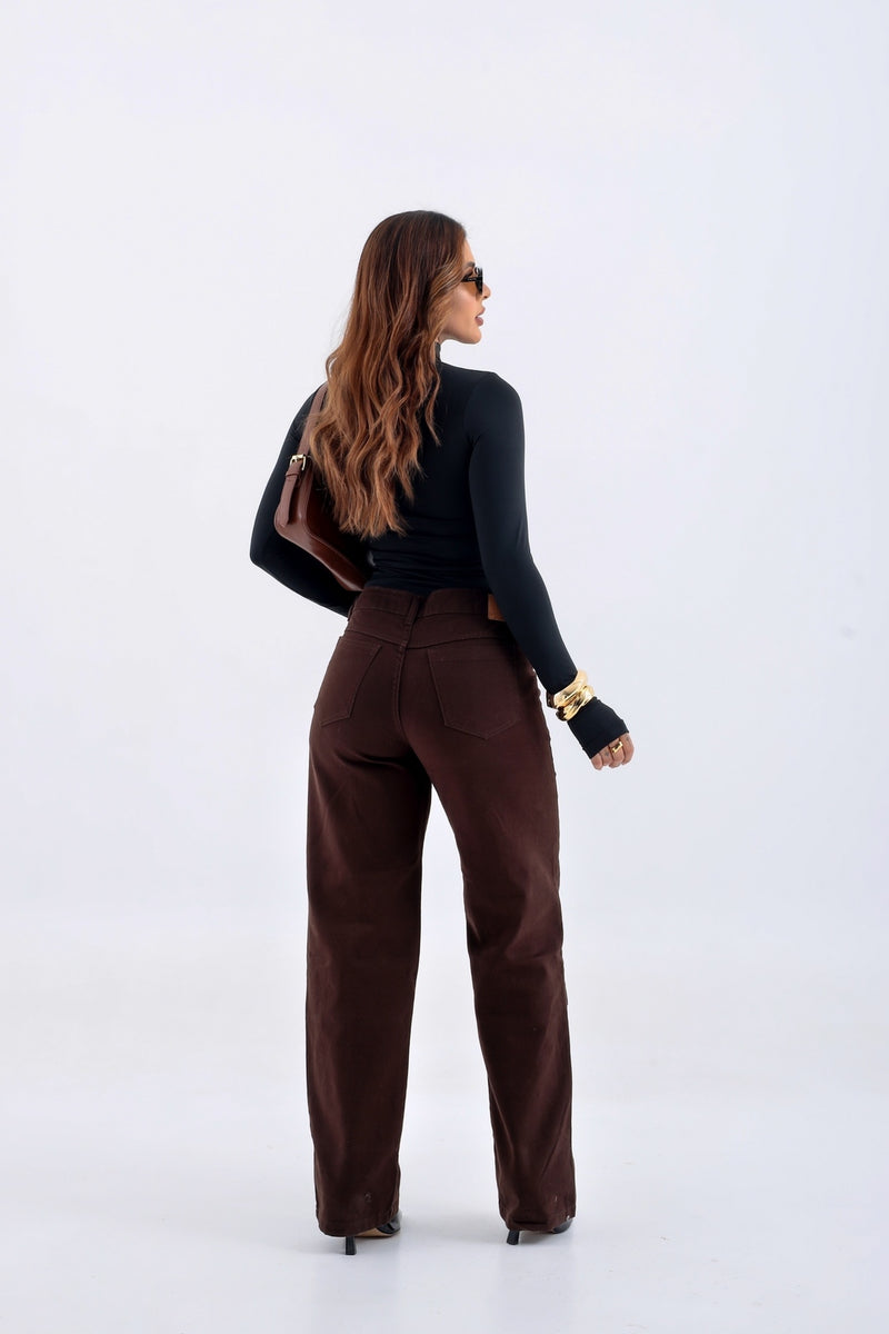 Calça Sarja com Tiras