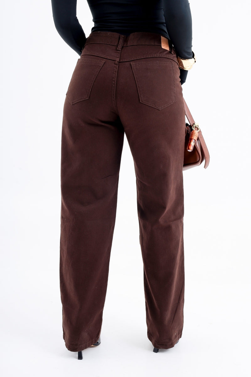Calça Sarja com Tiras