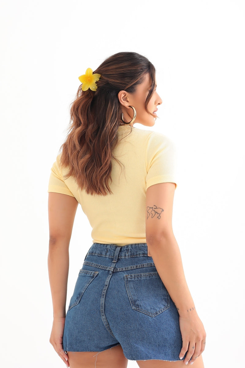 Shorts Jeans Abertura Lateral