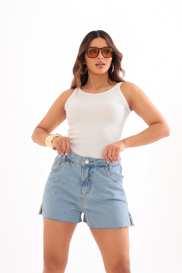 Shorts Jeans Abertura Lateral