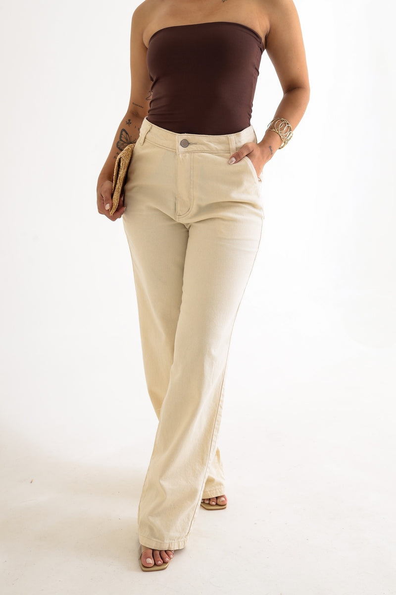 Calça Jeans Reta
