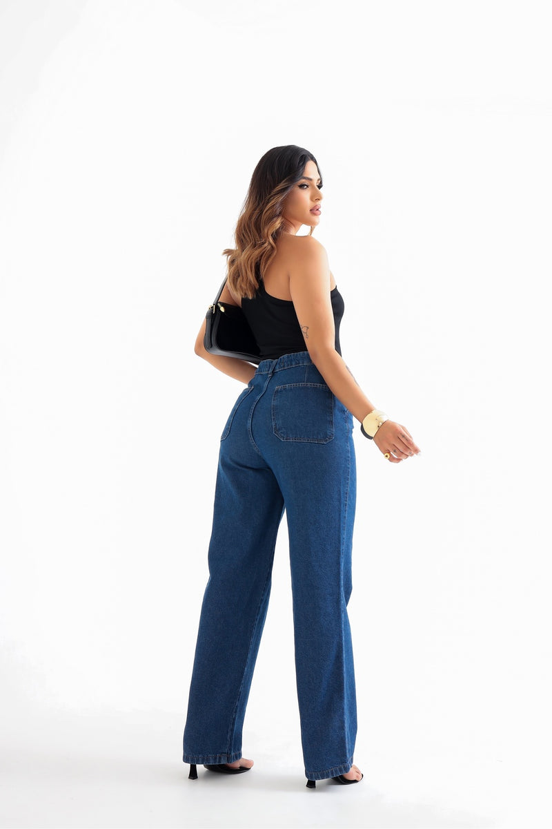 Calça Jeans Reta