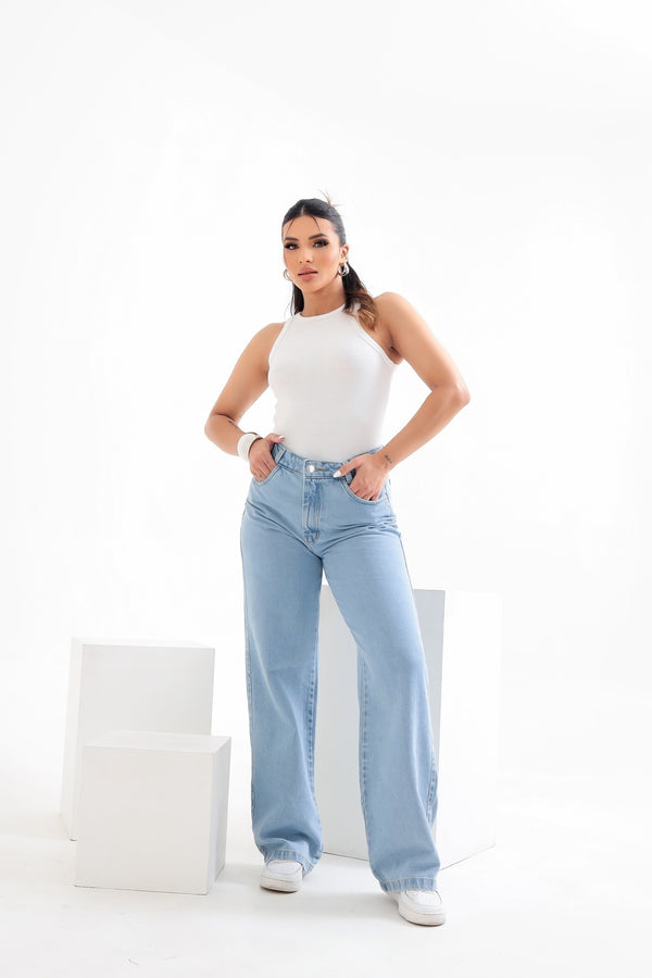 Calça Jeans Wide Leg
