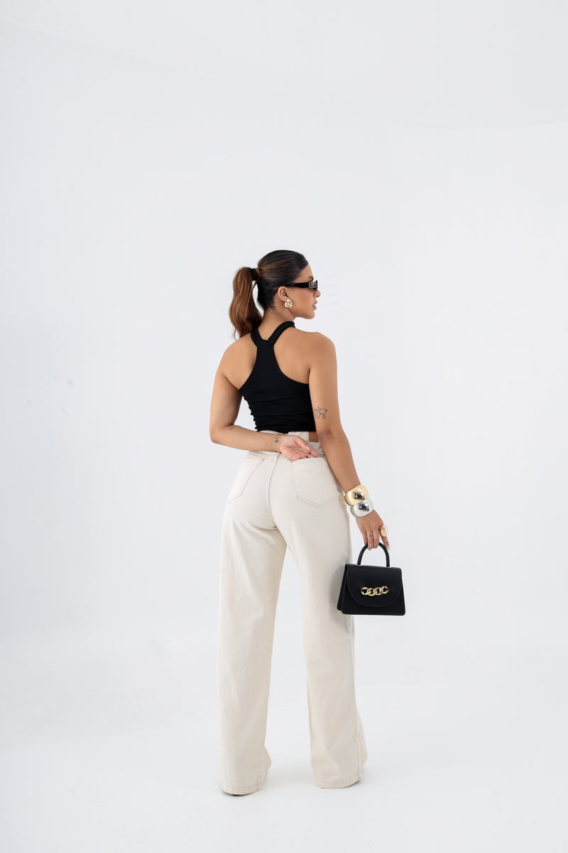 Calça Jeans Wide Leg